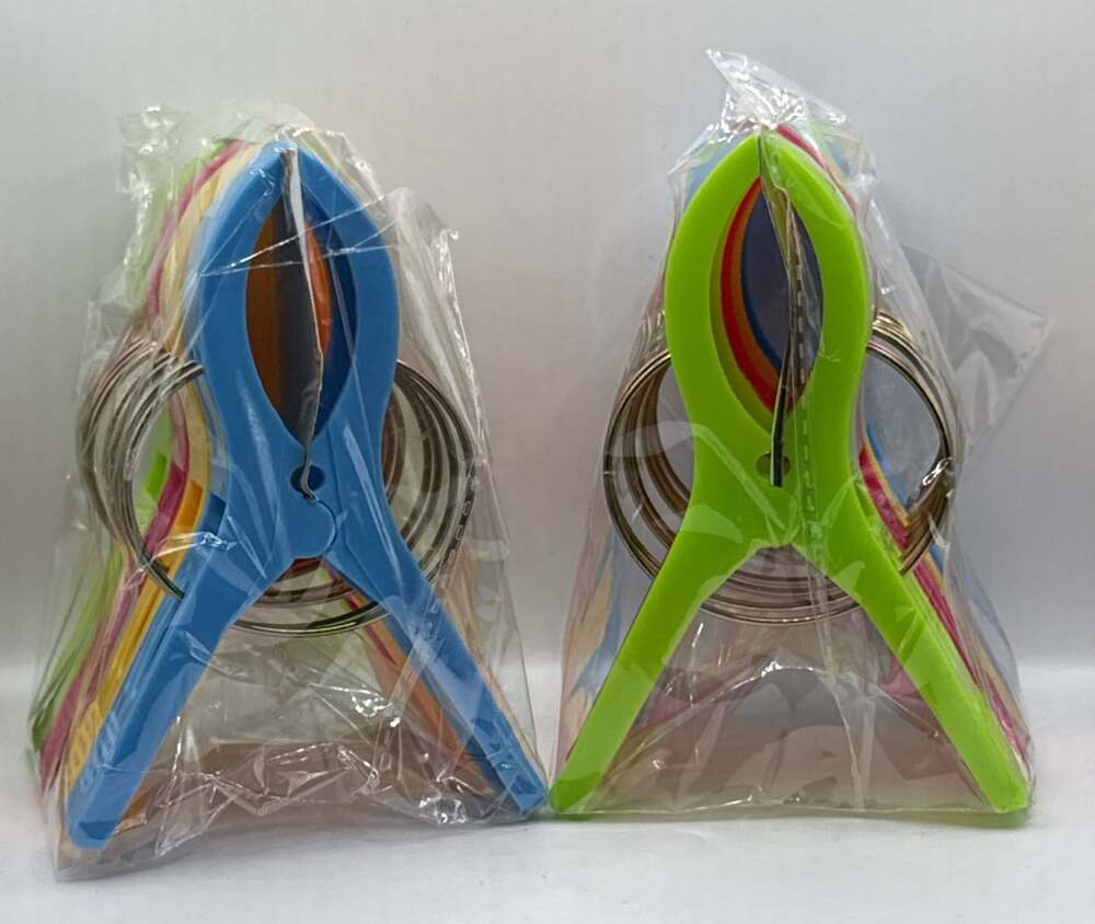 ECROCY 8 Pack Beach Towel Clips in Bright Colors Jumbo Size